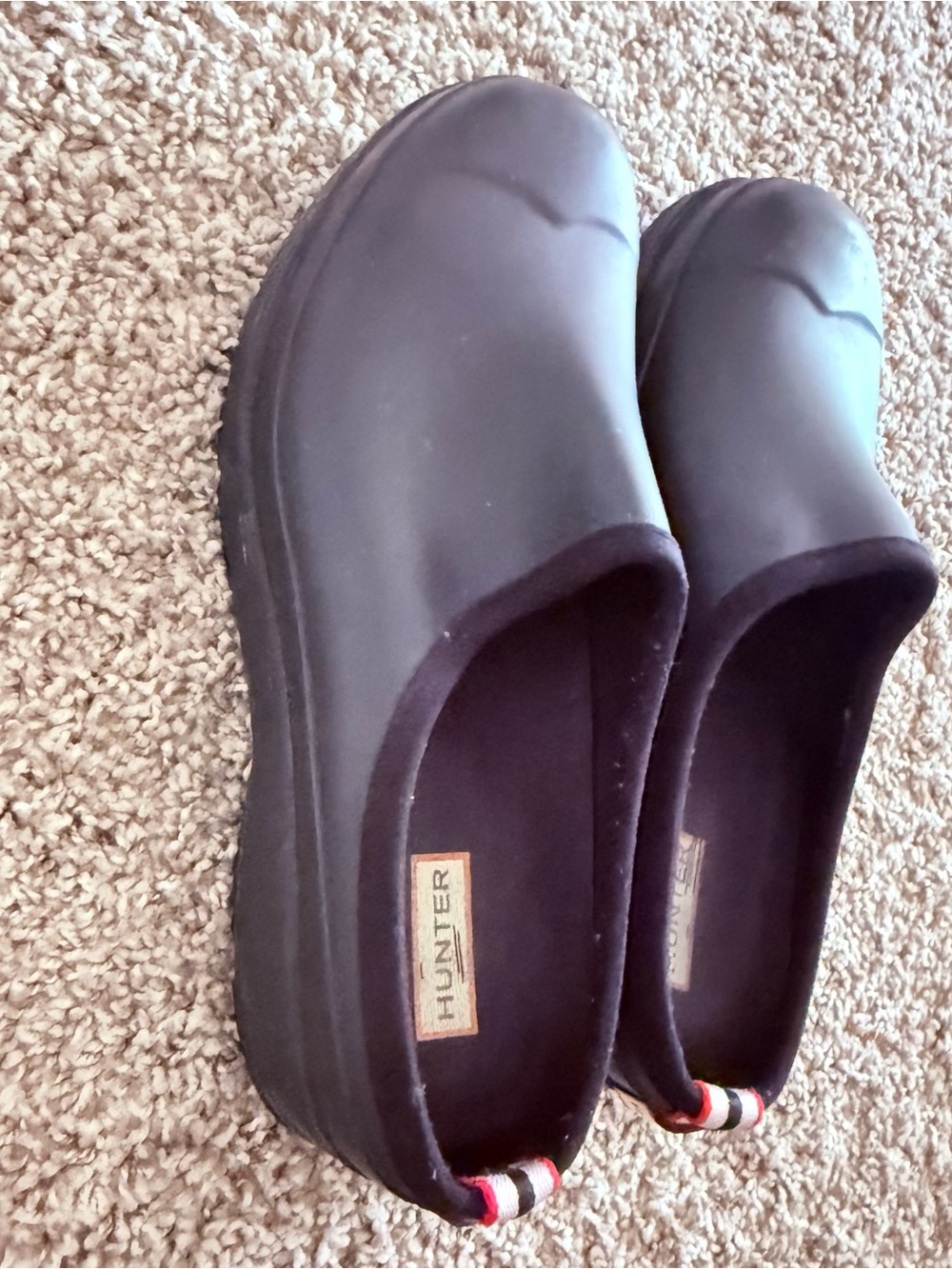 Hunter Play Clog Women’s 11 Black Waterproof Rubber Platform Garden Rain Shoes